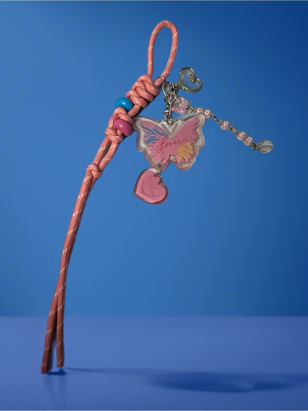 Butterfly Heart Charm Keychain